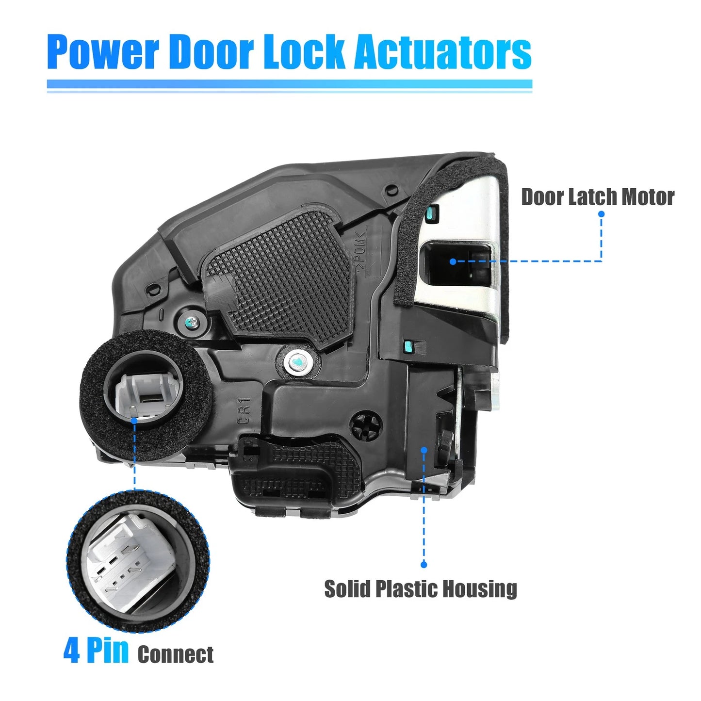 Rear Right Door Lock Actuator Motor for Toyota Camry, Corolla, 4Runner (2002-2023)