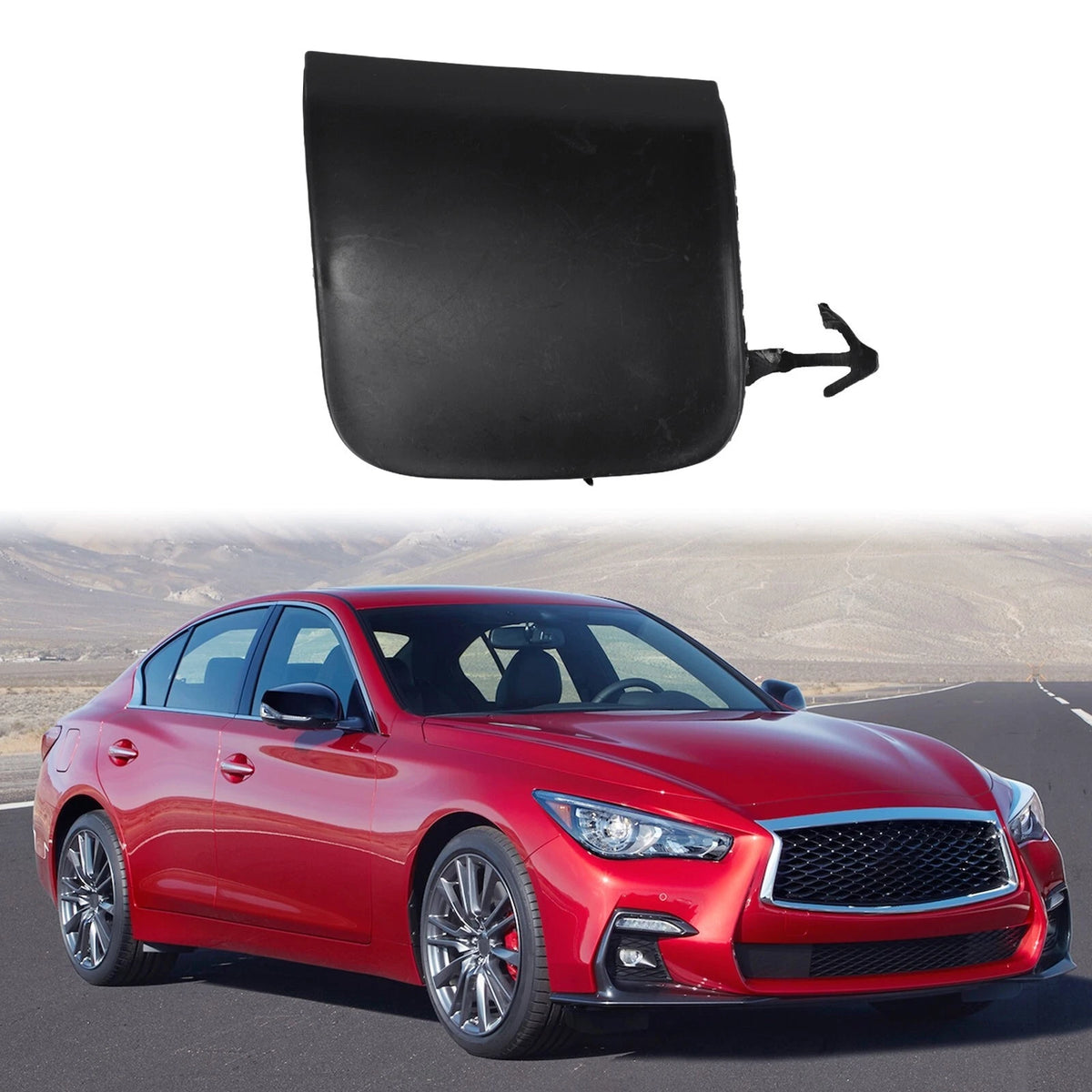Front Bumper Tow Hook Cover for Infiniti Q50/Q50L (2018–2022)