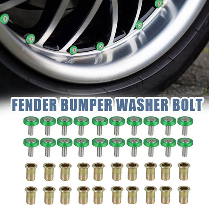 20pcs M6 Fender Washer Bolt Rivet Nut Fastener for Motorcycle