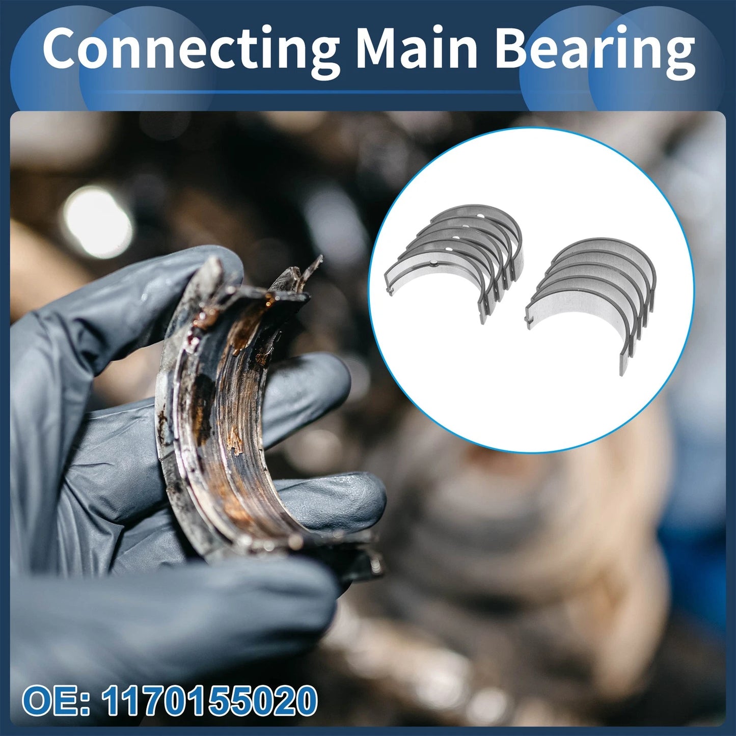 Main Bearing Set for Toyota Starlet (1991-1999) - 10 Pcs