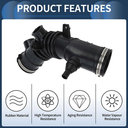Car Intake Hose Tube with Clamps for Toyota Solara (2004-2008) - 1 x Black