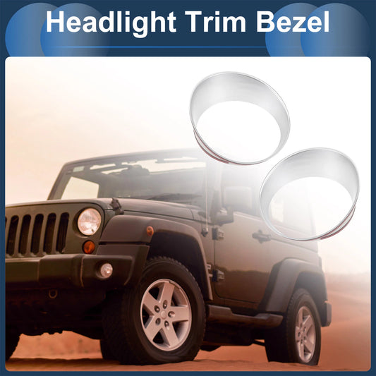 2 x Headlight Trim Bezels for Jeep Wrangler (2025)