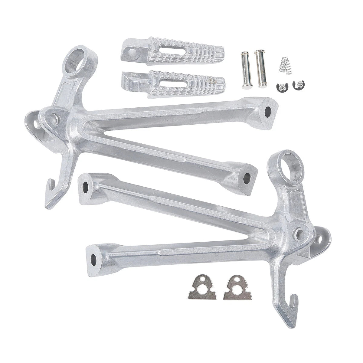 Rear Passenger Footrests Footpegs Bracket Set for Suzuki GSXR1000 (2007-2008)