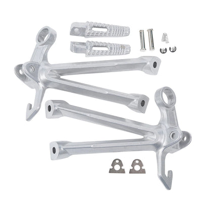 Rear Passenger Footrests Footpegs Bracket Set for Suzuki GSXR1000 (2007-2008)
