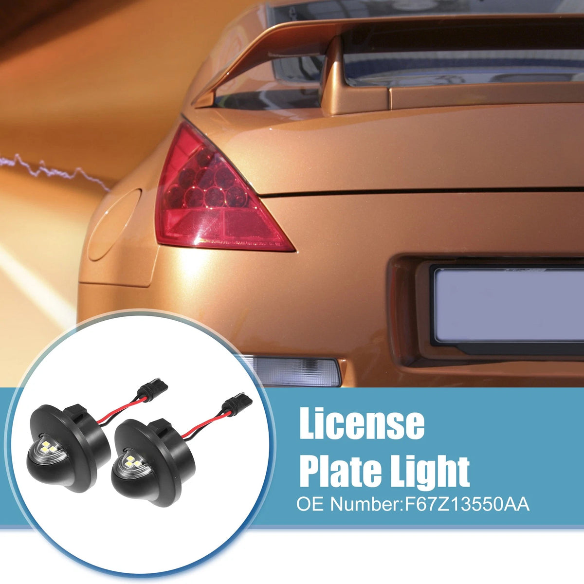 2 x Car License Plate Lights for Ford F-150 (1984-1996)
