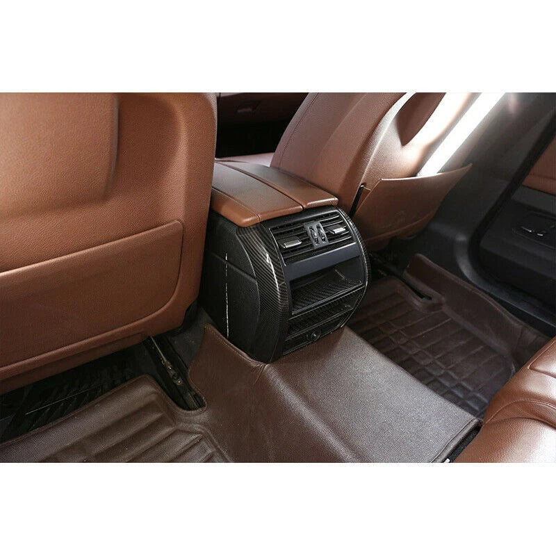 Carbon Fiber ABS Rear Air Vent Outlet Trim Cover for BMW 5 Series (2011-2017)