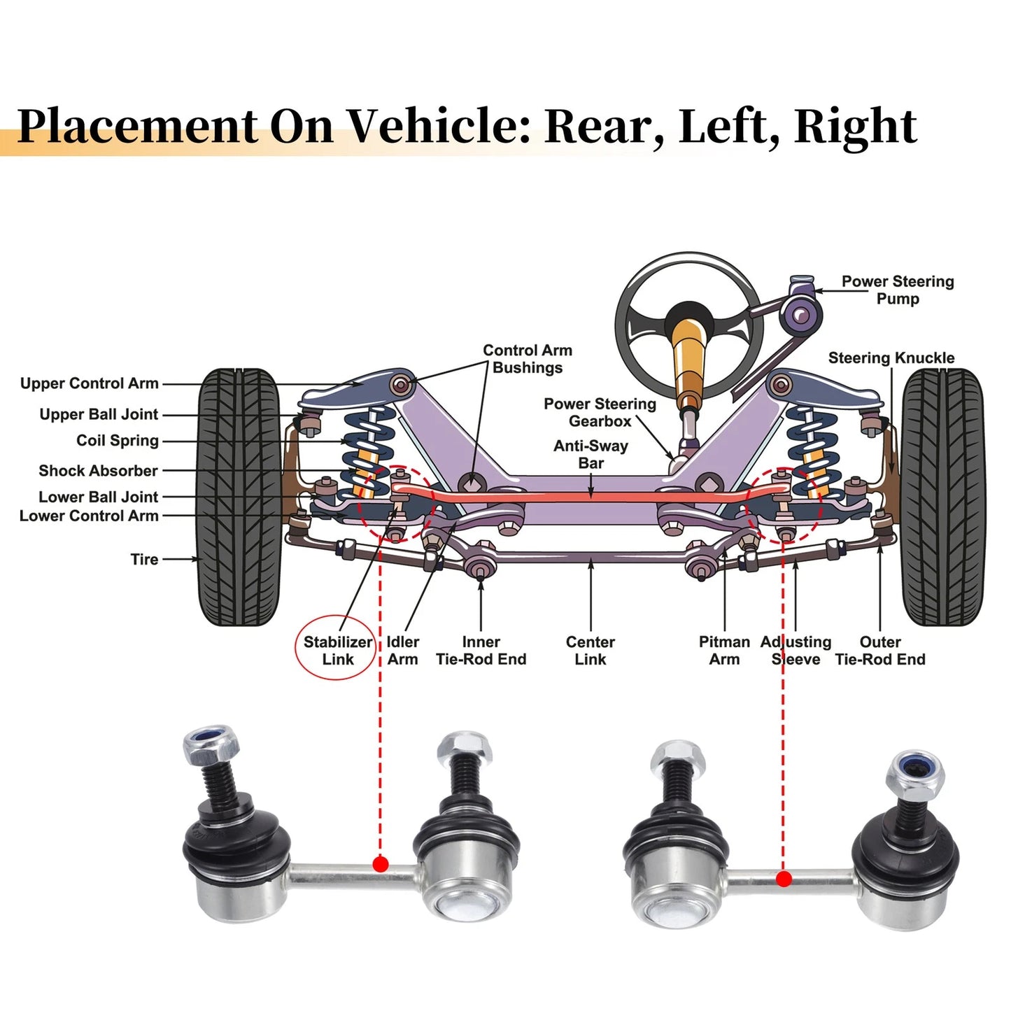 Rear Stabiliser Sway Bar Link for Acura ILX (2013-2019)