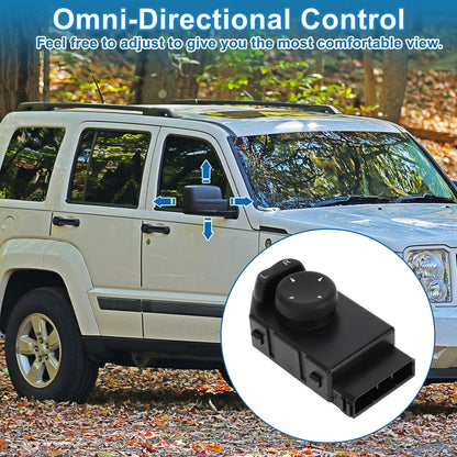 Car Mirror Switch for Jeep Liberty 2002-2003, Plastic Black