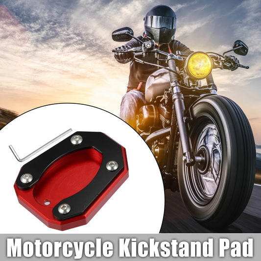 Set Kickstand Side Stand Plate Pad Red for Kawasaki ZX-4RR (2023–2023)