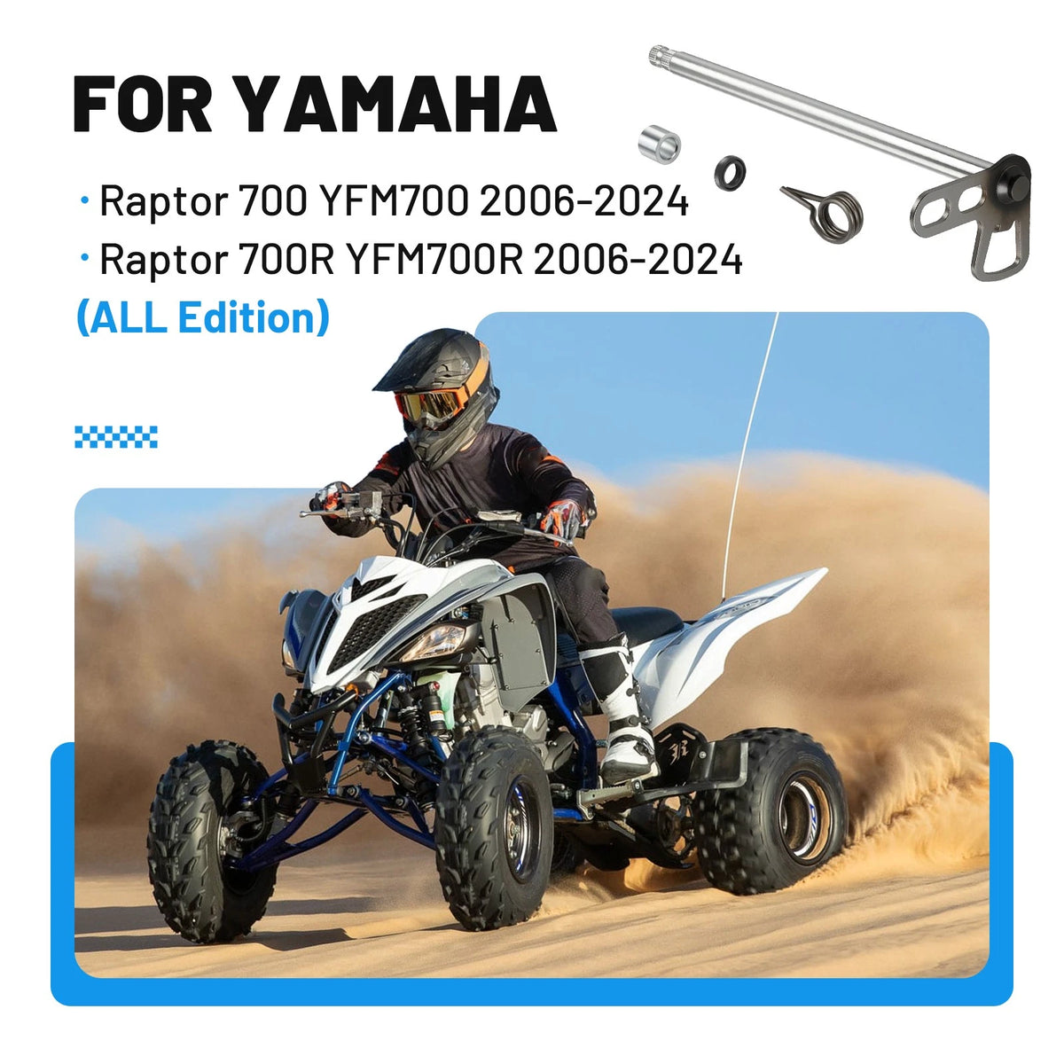 Gear Shifter Shift Shaft Assembly for Yamaha Raptor 700R YFM 700 (2006-2025)