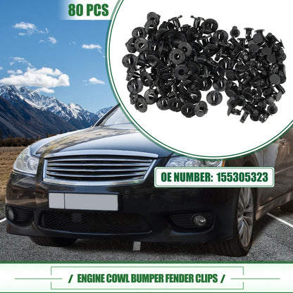 80 Pcs Cowl Bumper and Fender Liner Push Clips for Infiniti Q50