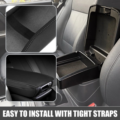 Auto Center Console Pad for Ford Bronco Sport 2020-2023 Black White Stitching