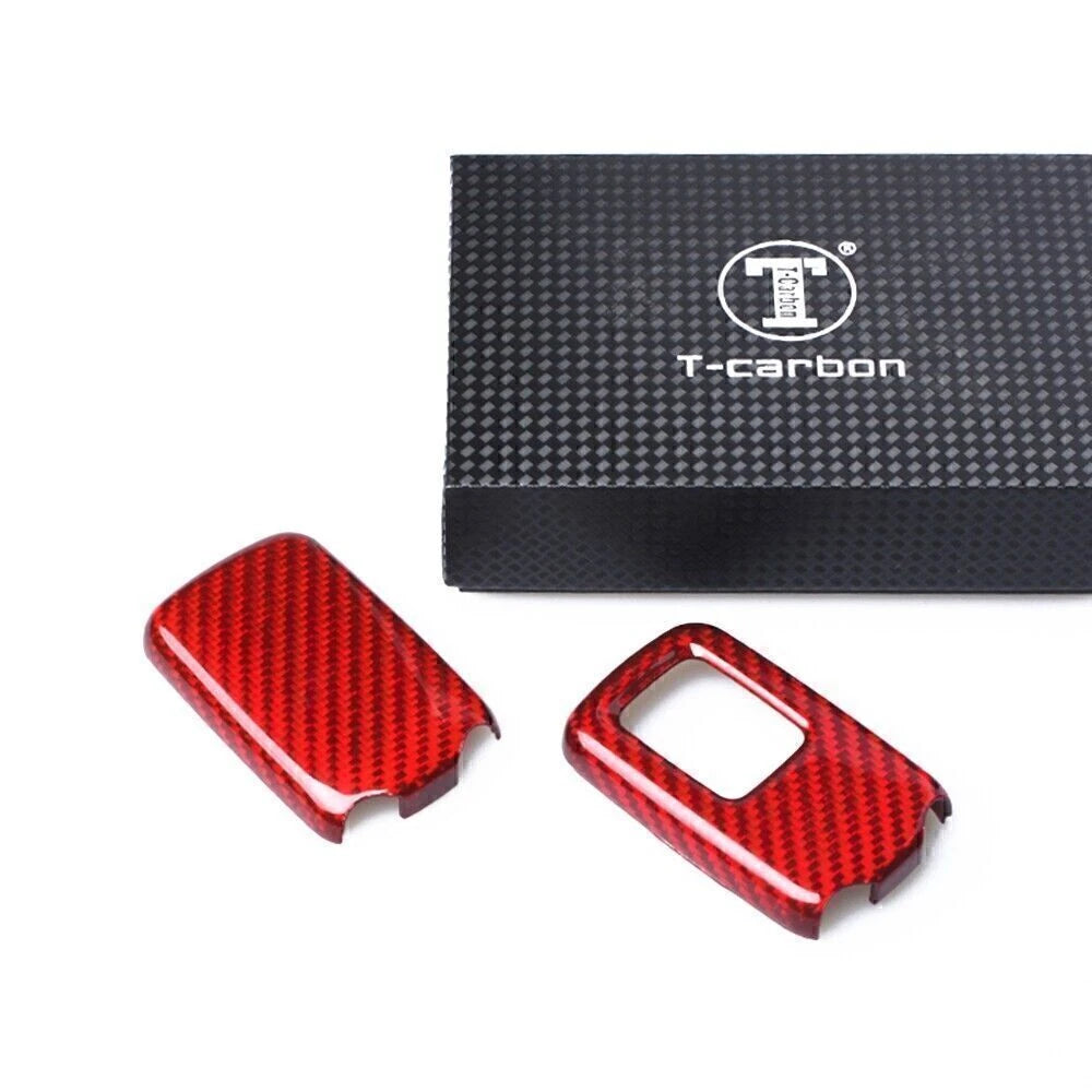 Red Carbon Fiber Key Shell Cover for 2015+ Honda Civic/Accord (2015-2023)