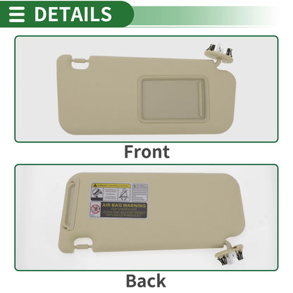 Sun Visor for Toyota RAV4 2006-2008 with Mirror (2 x)