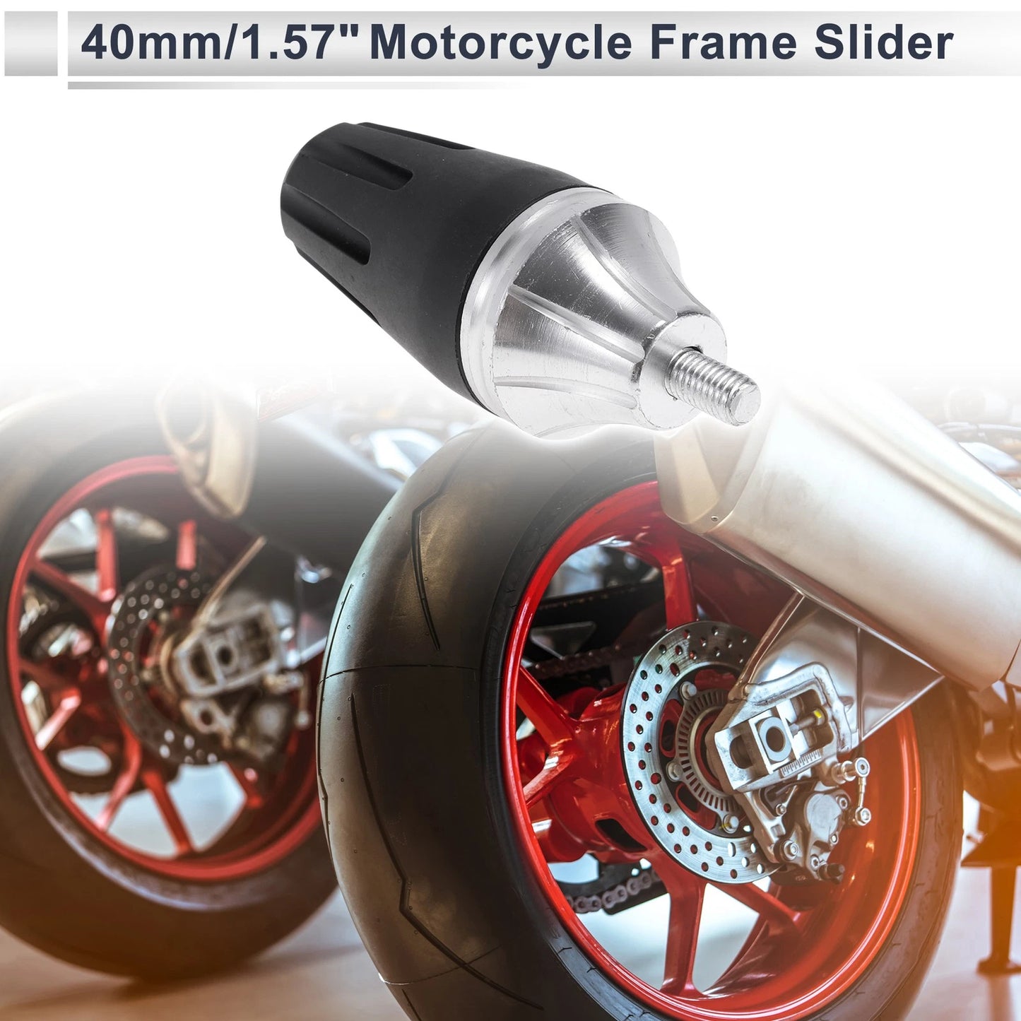 8mm Aluminum Alloy Plastic Motorcycle Slider Frame with Bolt 1 Set