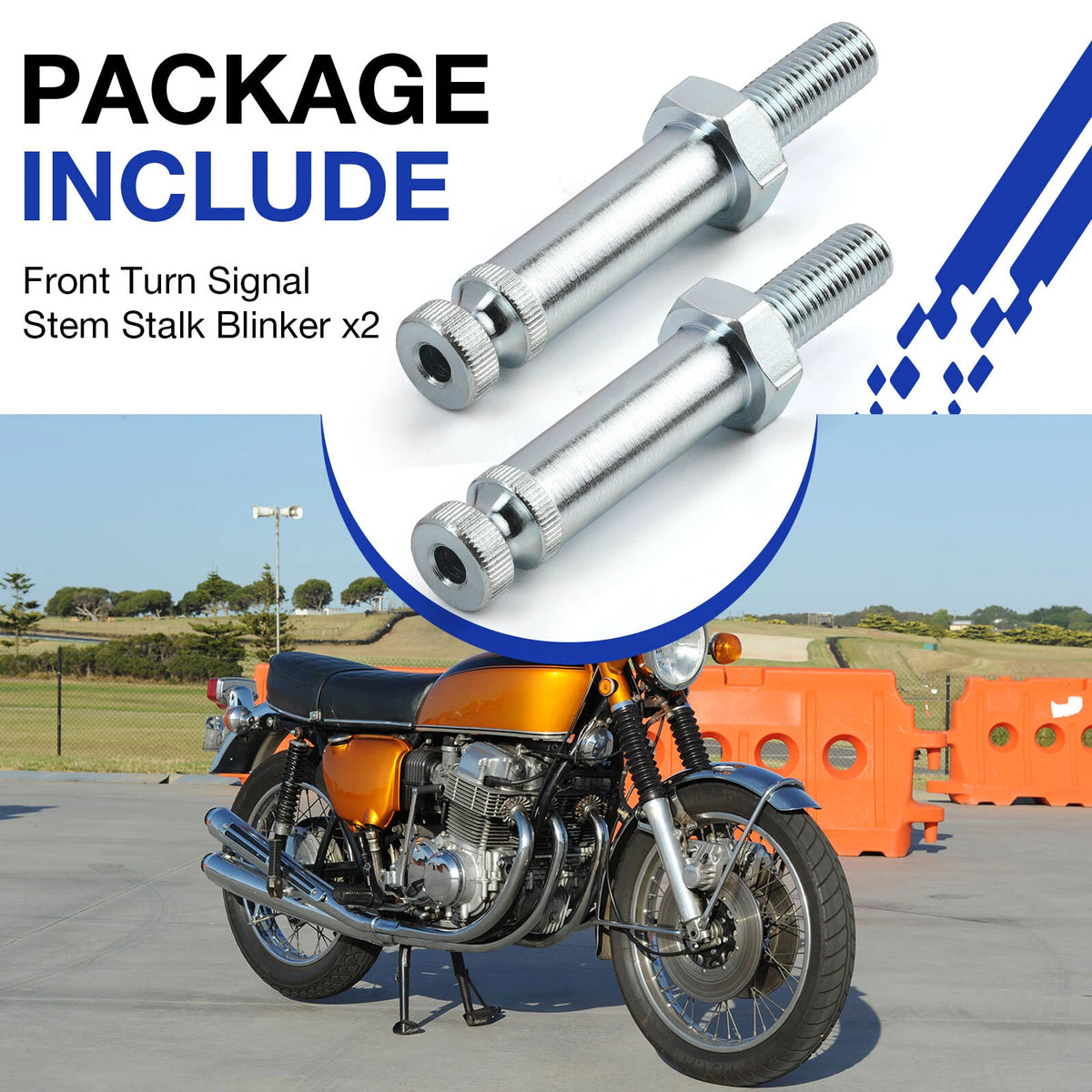 Front Turn Signal Stem Blinker for Honda CB350F 1972 / CL125A SS125 1968