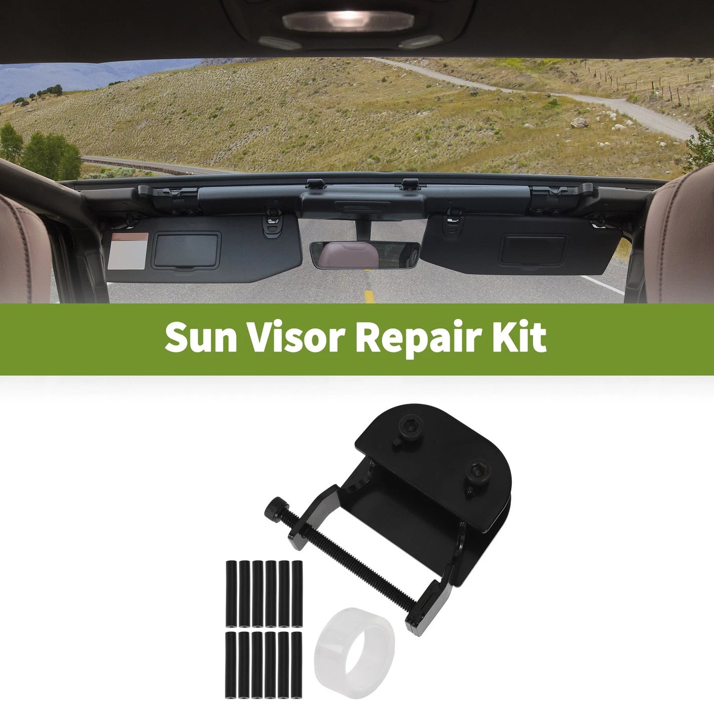 Sun Visor Repair Kit for Jeep Wrangler JK (2007-2017)