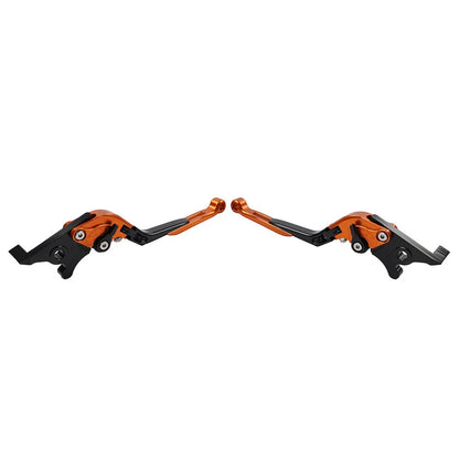 Extendable Brake Clutch Levers  Orange for Kawasaki Ninja 650R ER6F ER6N