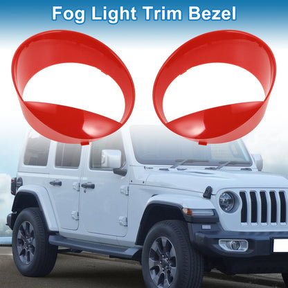 Car Front Left & Right Headlight Trim Bezels for Jeep Wrangler (2007-2018)