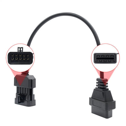 10 Pin to 16 Pin OBD2 Connector Adapter Cable for OPEL 1988-1996