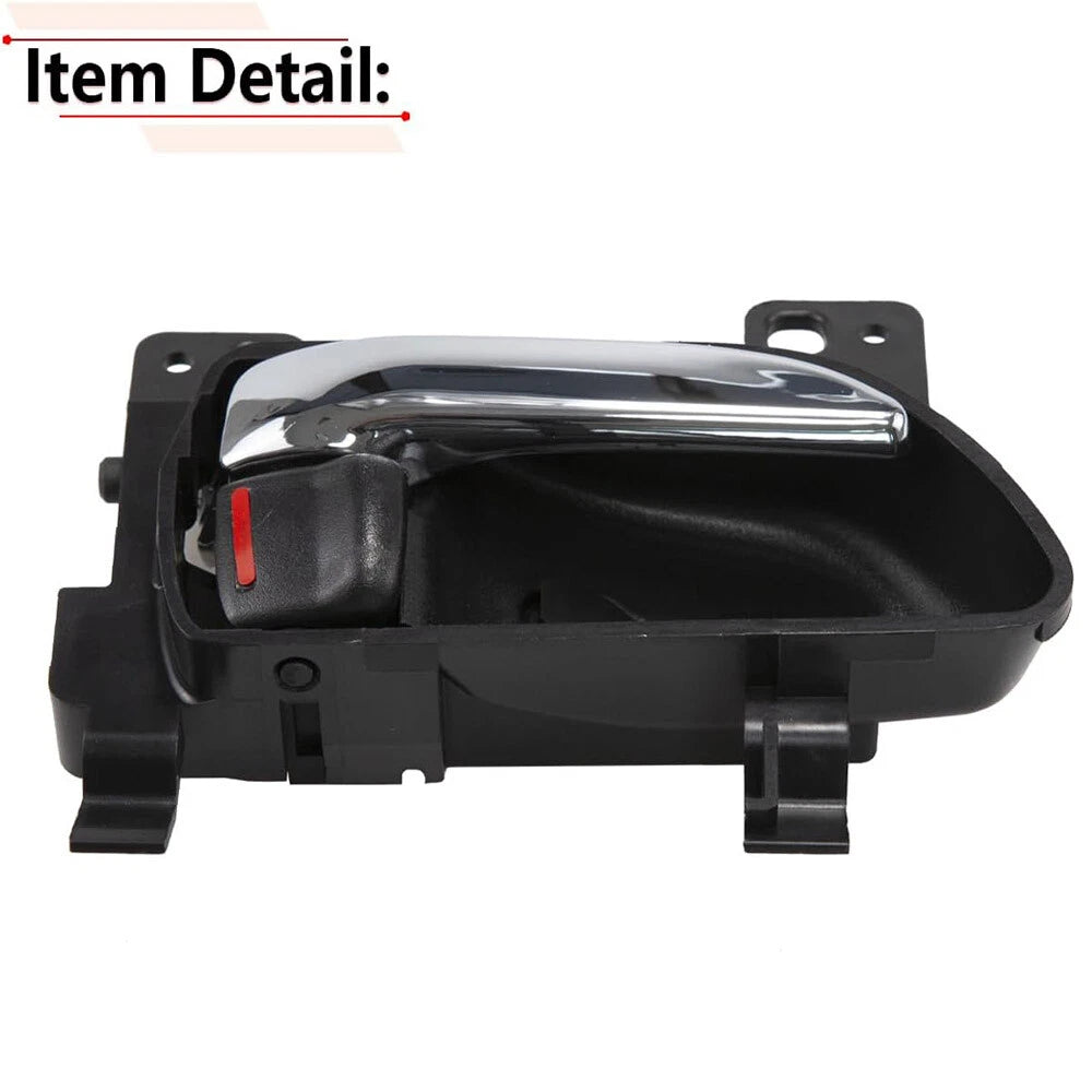 Black Inside Right Door Handle w/ Chrome Lever for Subaru Forester, Impreza