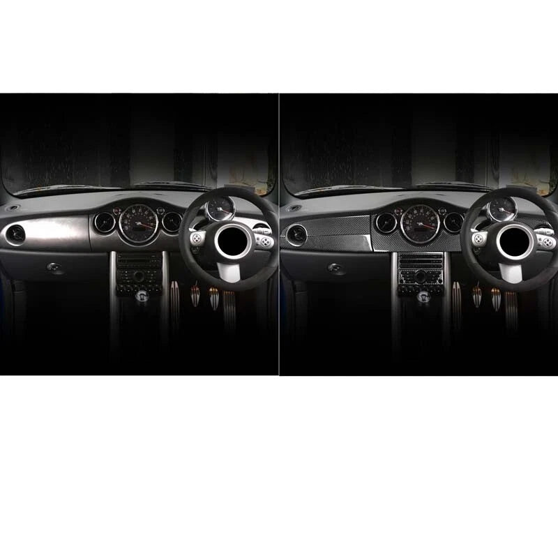 Carbon Fiber Full Set Dashboard Panel Cover Trim For Mini Cooper S R53 2005-2006