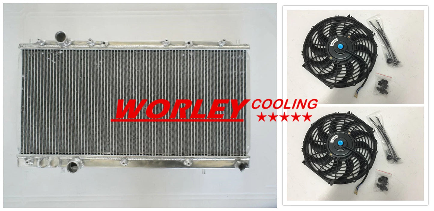 Aluminum Radiator for Mitsubishi FTO 1994-2000 2.0 V6 & Fan
