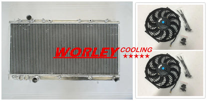 Aluminum Radiator for Mitsubishi FTO 1994-2000 2.0 V6 & Fan
