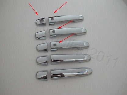 Chrome Door Handle Cover Trim for Toyota RAV4 Smart Keyhole (2006-2012)