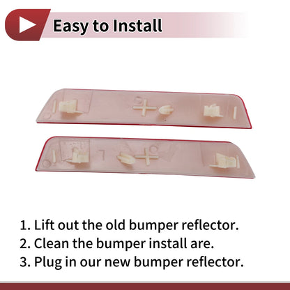 1 Pair Rear Left & Rear Right Bumper Reflectors for Chevrolet Equinox
