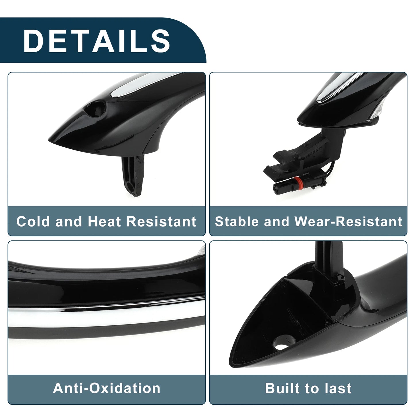 Exterior Door Handle for BMW X5 Front Left Black