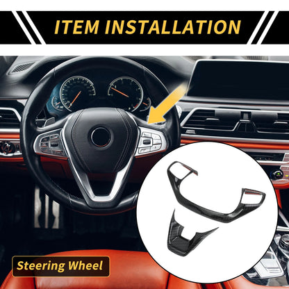 Carbon Fiber Steering Wheel Cover Trim for Ford Maverick (2022-2024)