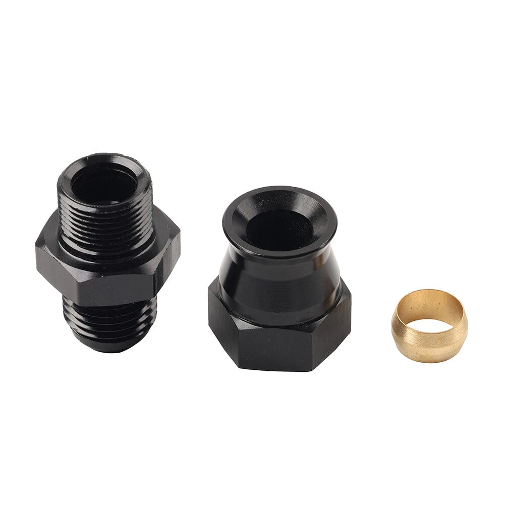 Aluminum 6AN Male to 3/8" Tube Fuel Line Compression Fitting for Make & Model