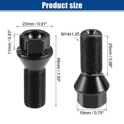 20 x M14x1.25 Wheel Lug Bolt Nuts for BMW E46, E90 (2000-2012)