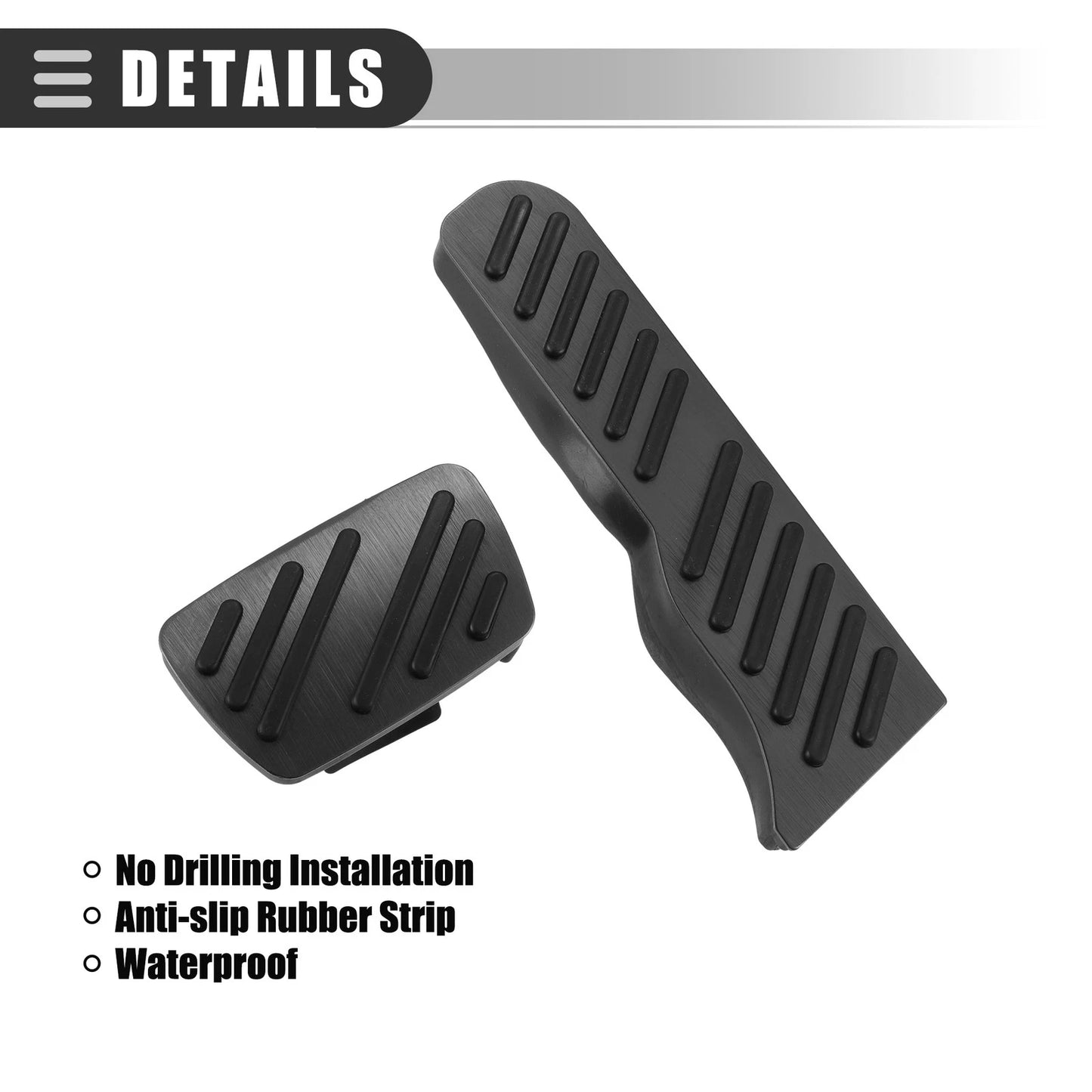 Brake & Accelerator Pedal Covers for Chevrolet Camaro (2016-2023) Black