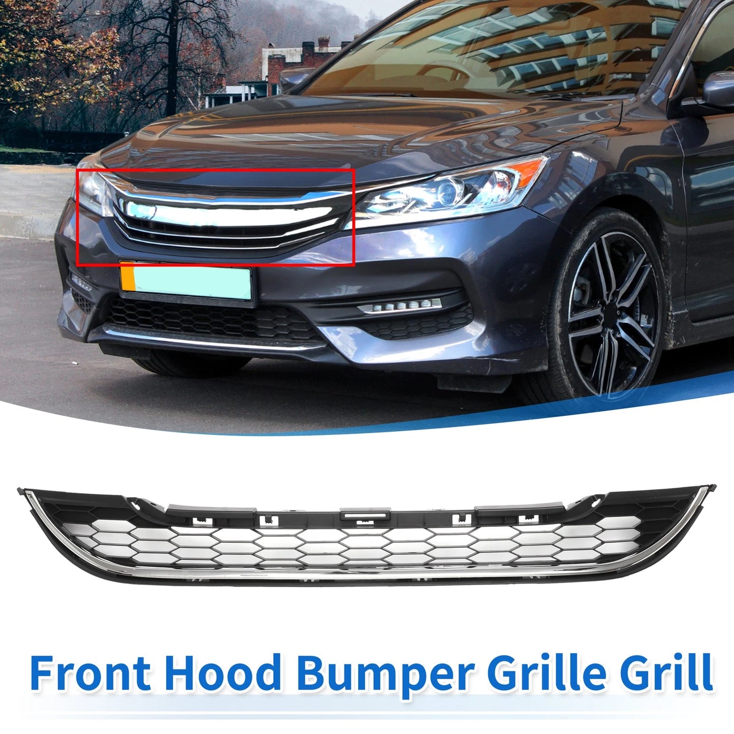 Front Lower Bumper Grille for Honda CR-V 2010-2011 Black