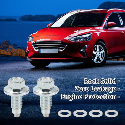 Set M12x1.75 1.59" Height Engine Oil Drain Plug with Gasket for Car/Motorcycle
