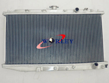Aluminum Radiator + Fan for Honda Civic CRX 1.5L 1.6L (1988-1991)