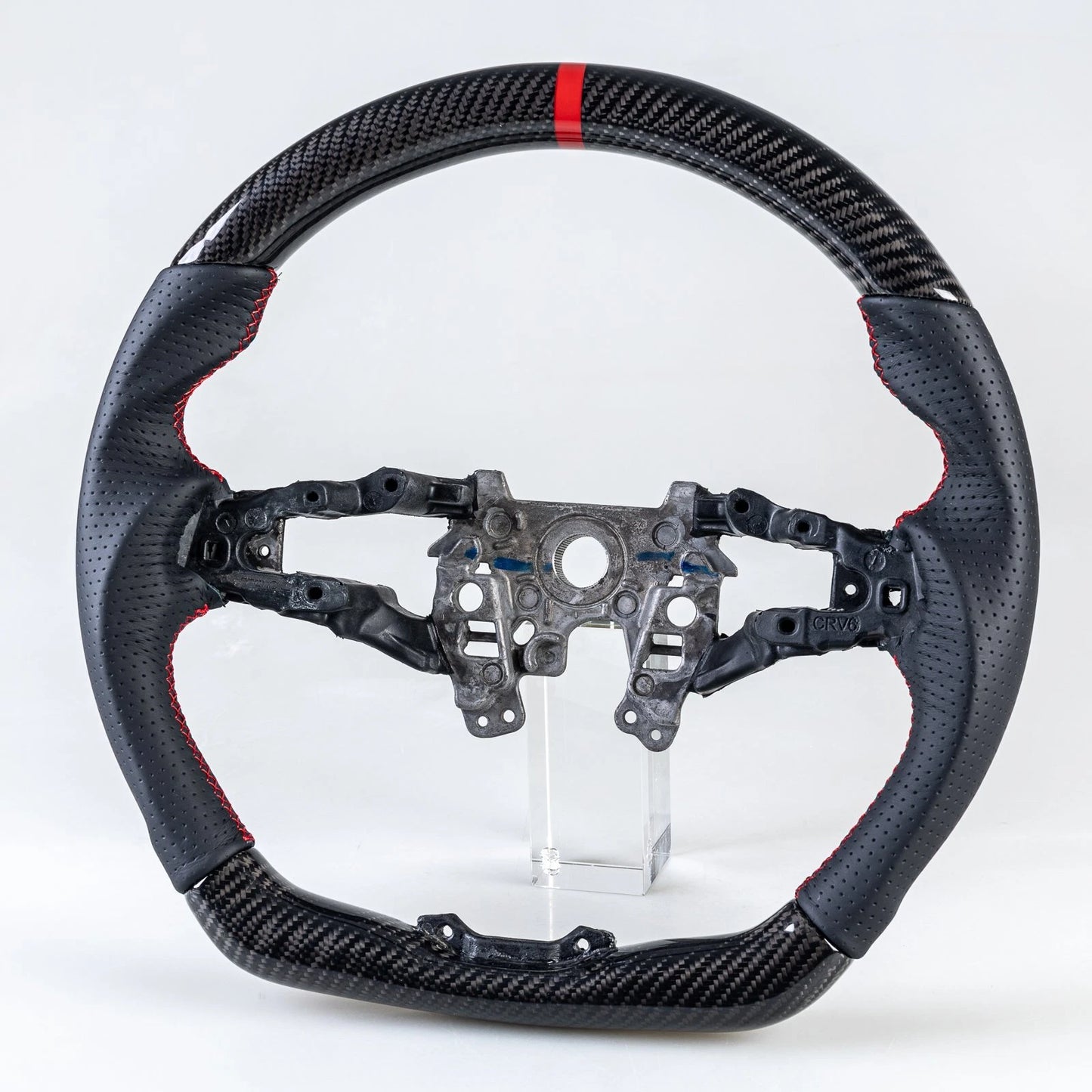 Carbon Fiber Flat Bottom Leather Steering Wheel for Honda CR-V (2023)