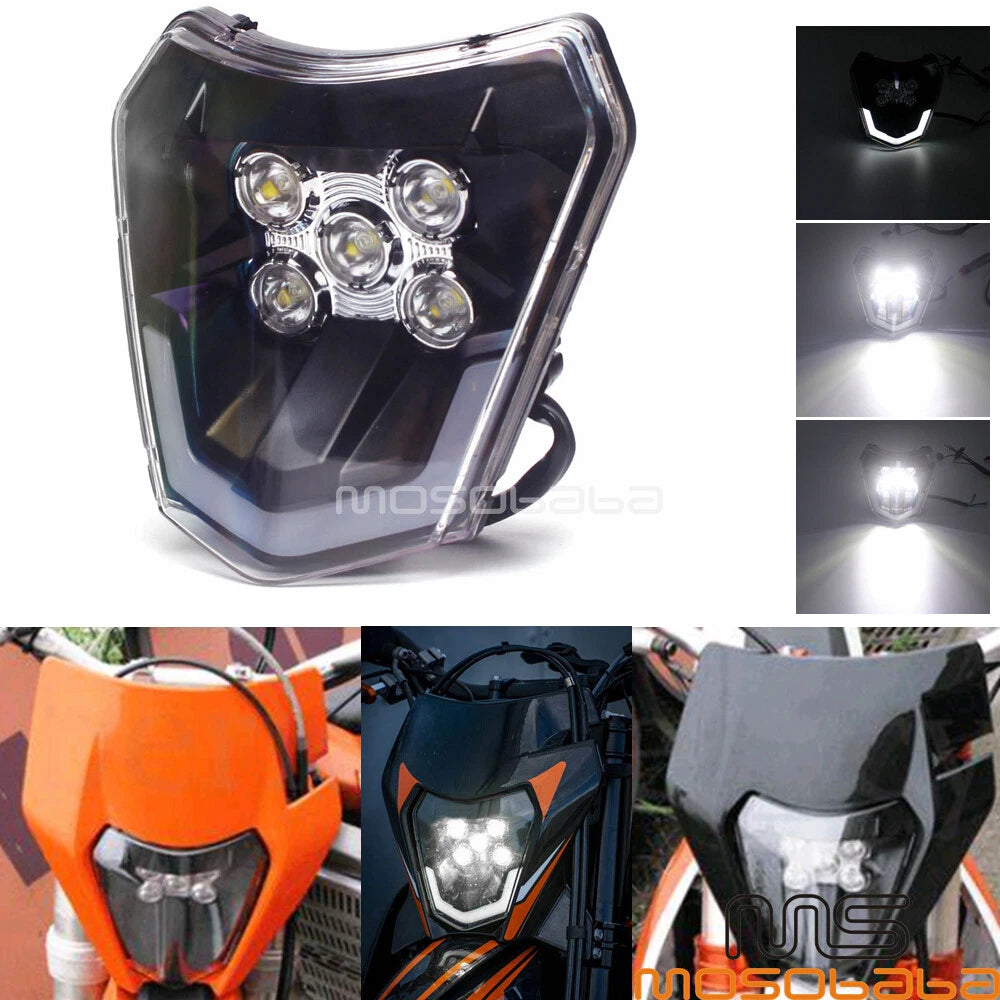 1X LED Headlight for KTM Enduro SX SXF EXC XCF FE TE 250 350 450