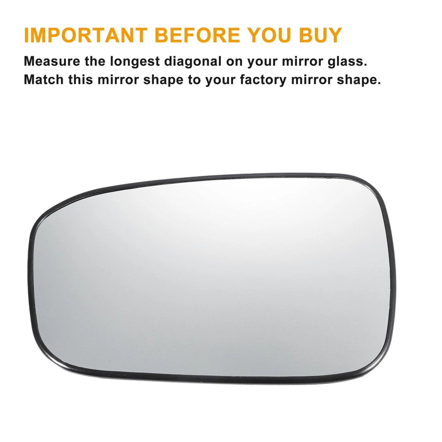 Left Side Heated White Mirror Glass for Honda Accord (2003-2007)