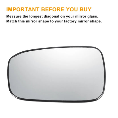 Left Side Heated White Mirror Glass for Honda Accord (2003-2007)