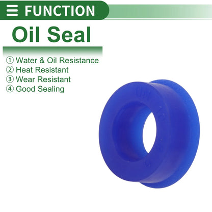 Oil Seal TPU Rotary Shaft Seal 10x18x8mm High Pressure Blue 10 x