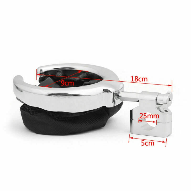 25mm Motorcycle Cup Holder Clamp Handle Bar Mount for Motorcycle Chrome
