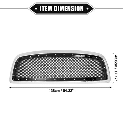Front Grille Assembly Rivet for Dodge Ram Chrome Gloss Black