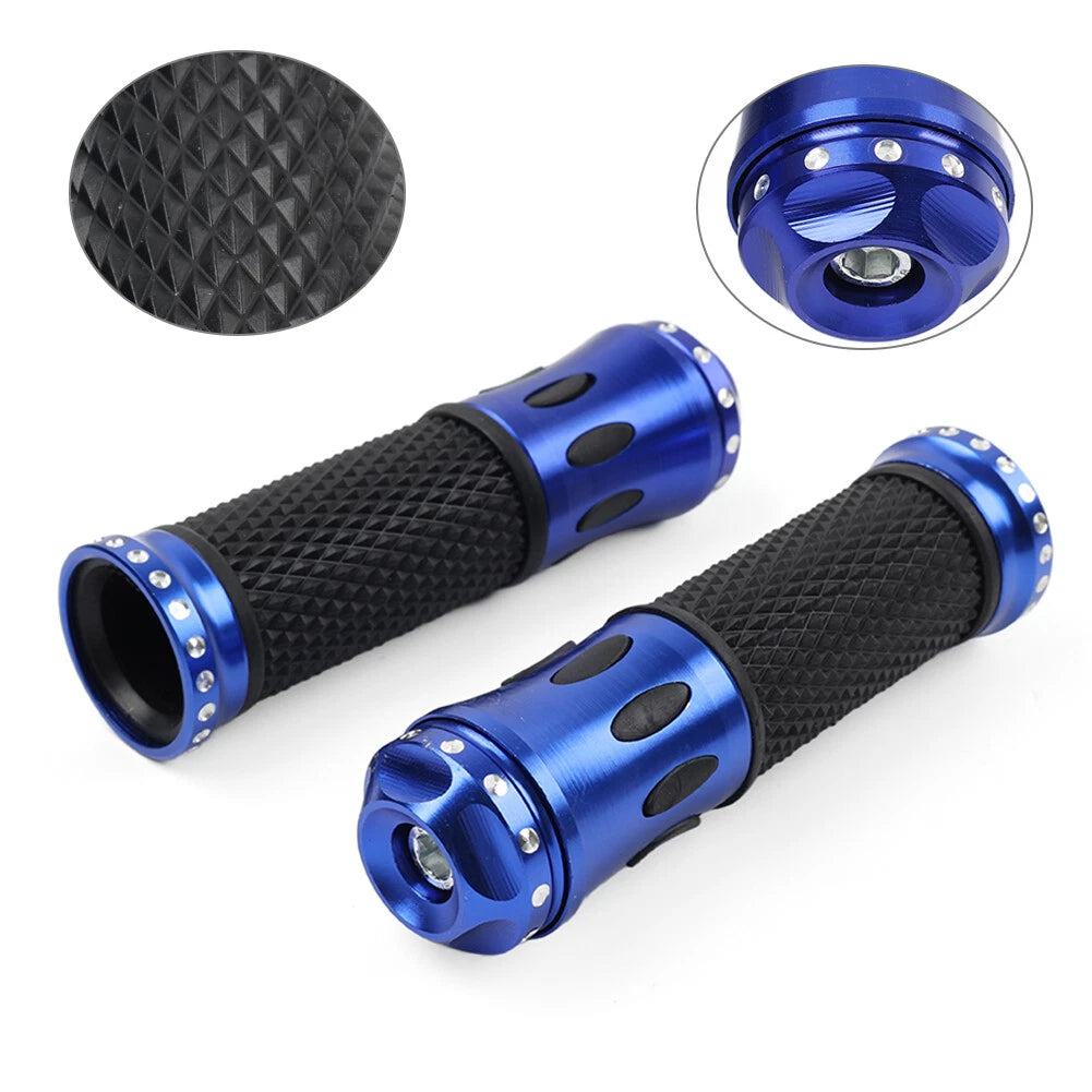 7/8" Blue Handlebar Grips for Yamaha, Honda, Suzuki