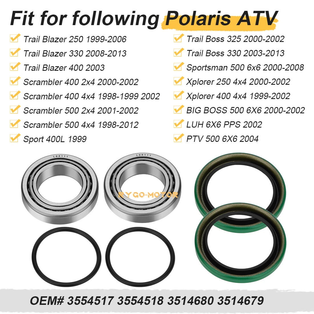 Rear Hub Wheel Bearing Seal Repair for Polaris