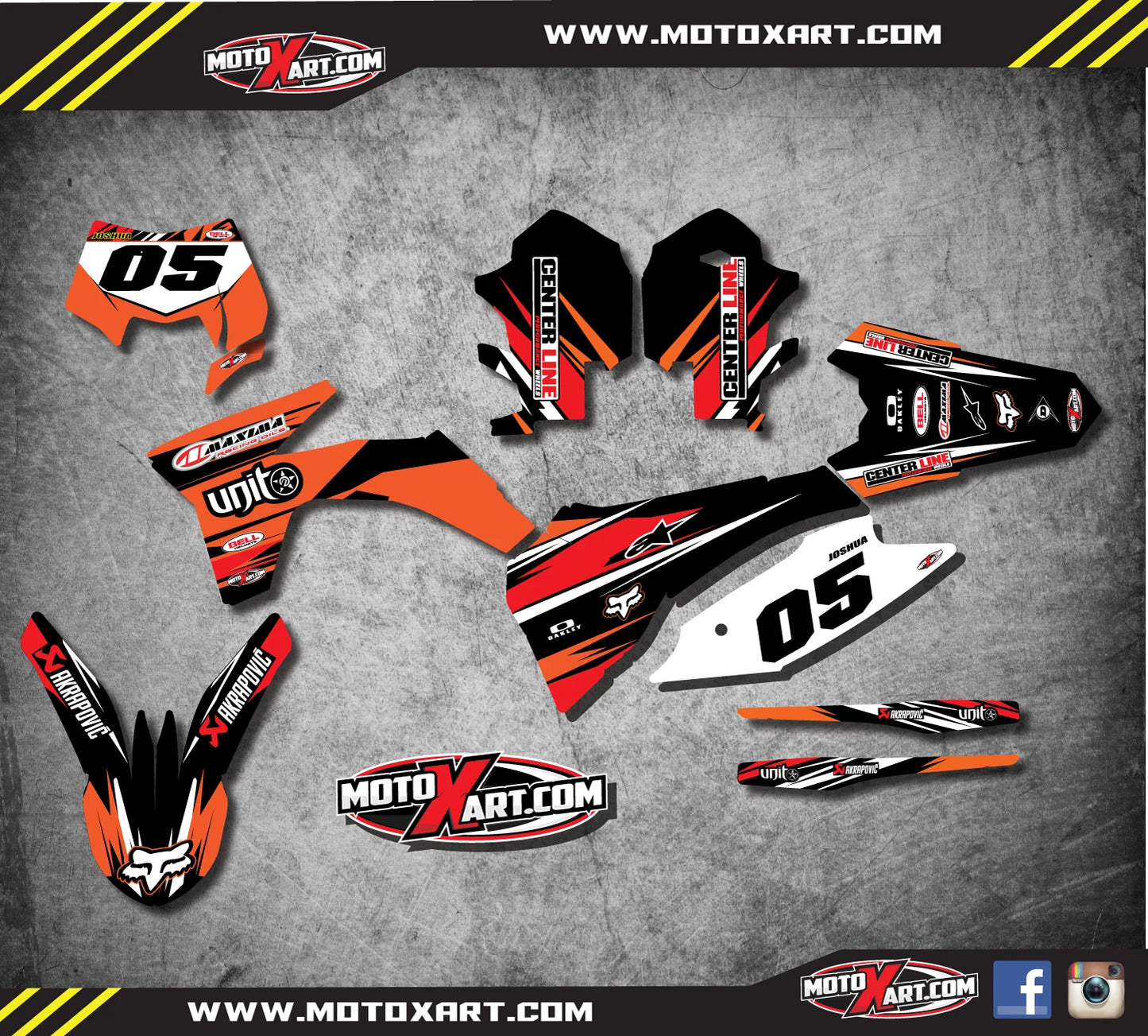 DIGGER Style Custom Graphics Kit for KTM EXC XCF (2012-2013)
