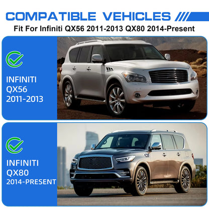 4X Chrome Door Sill Moulding Strip for Infiniti QX80 (2011–2024)