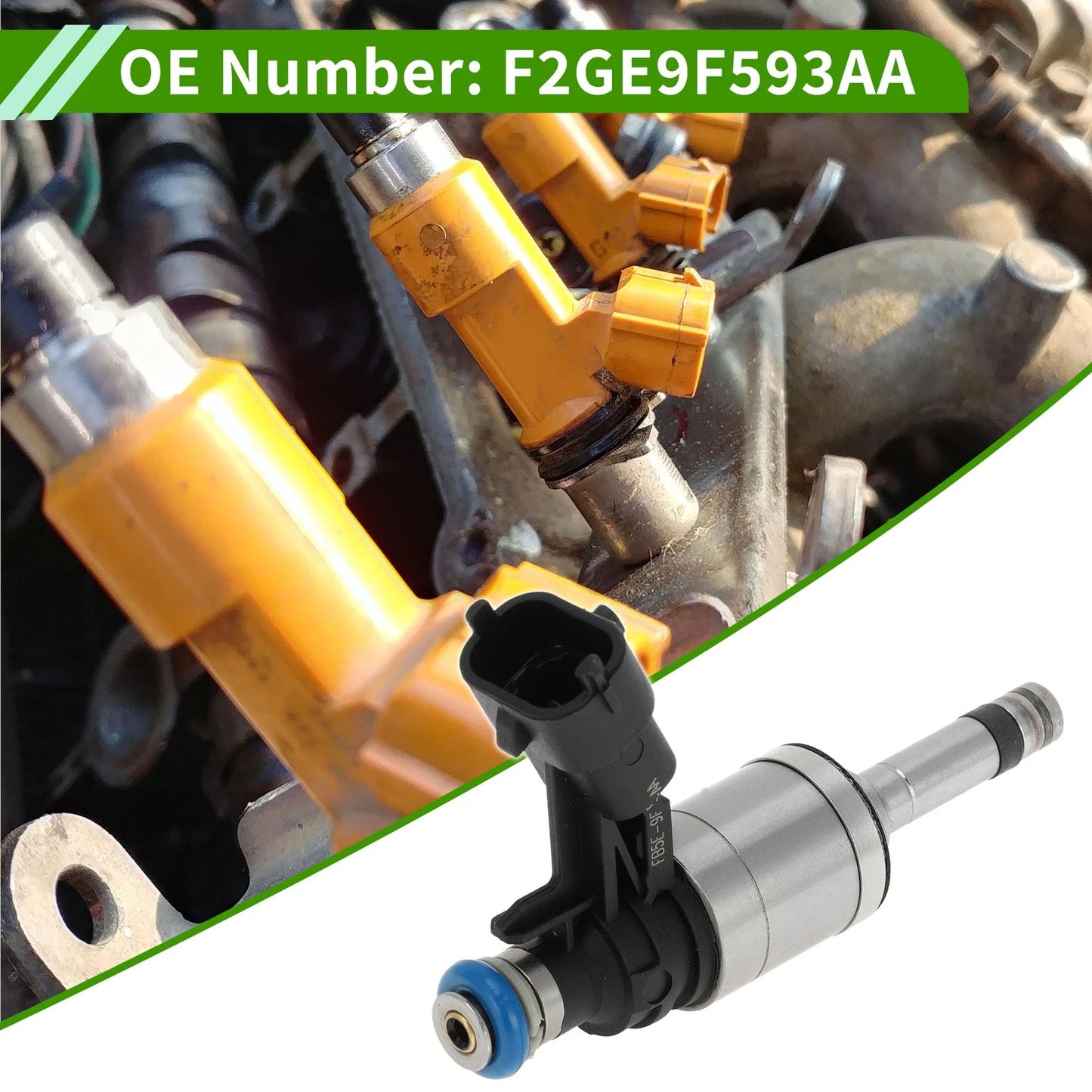 Fuel Injector for Ford Edge 2.0T (2012-2014) - 1 x Black Injector